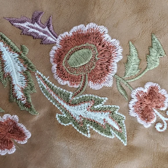 FREE PEOPLE Brown Embroidered Alanis Mini Skirt SIze 2 - Picture 7 of 11